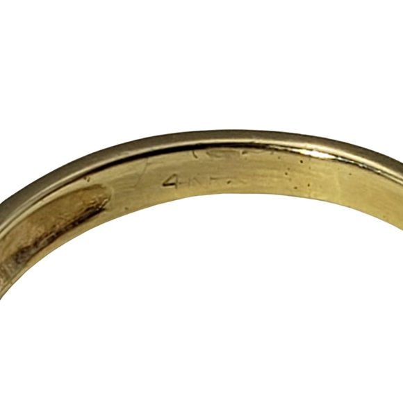 Vintage 14 Karat Yellow Gold and Diamond Ring Size 6 #12020 - Picture 7 of 9